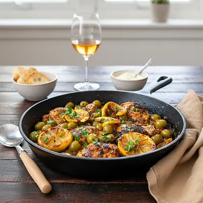 Poulet aux olives - chicken with olives