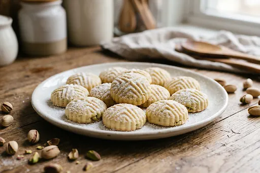 Lebanese Pistachio Maamoul Cookies