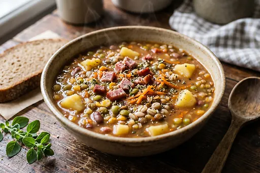 Czech legume soup hrstková