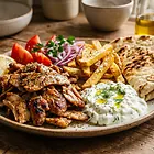 Gyros wieprzowy z piekarnika z tzatziki