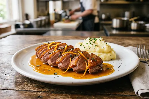 Duck Breast with Orange Sauce