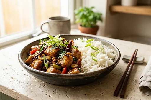 Kung Pao Chicken with Jasmine Rice