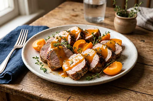 Pork tenderloin with apricot sauce