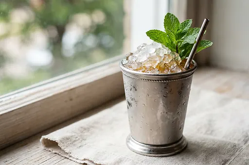 Mint Julep with Bourbon and Mint