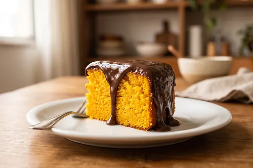 Brazylijskie ciasto marchewkowe z polewą czekoladową bolo de cenoura