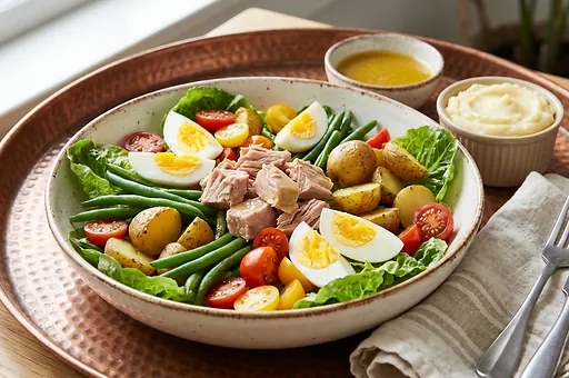 Lighter Niçoise salad with tuna