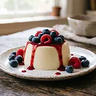 Panna cotta z owocami leśnymi