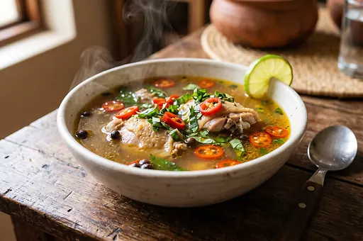 Nigeryjska pikantna zupa z kurczaka pepper soup