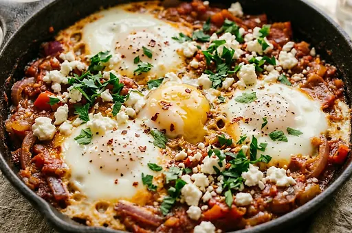 Shakshuka with Eggs in Tomato Sauce