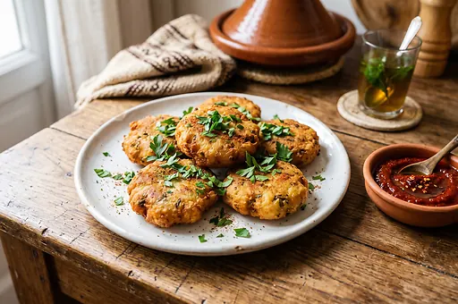 Moroccan fried potato patties maakouda