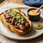 Hotdog bar z domowymi dodatkami