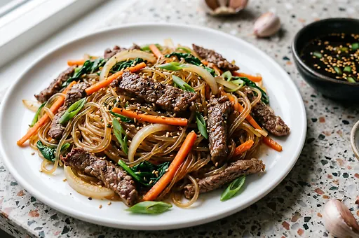 Japchae with Beef and Vegetables