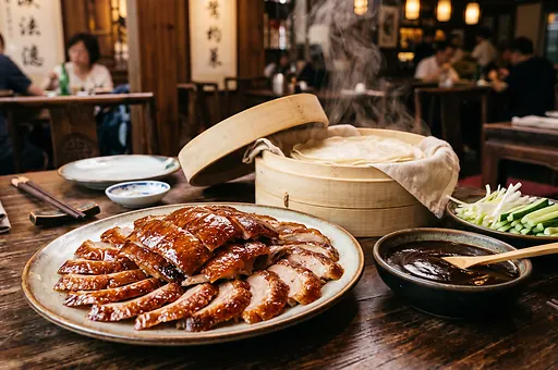 Kaczka po pekińsku z naleśnikami i sosem hoisin