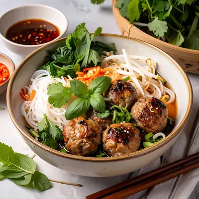 Bún chả - hanojska grillowana wieprzowina