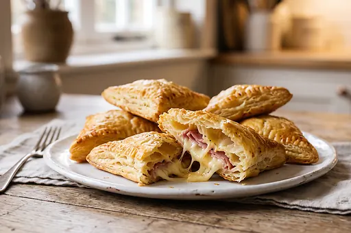 Ham and Cheese Puff Pastry Parcels