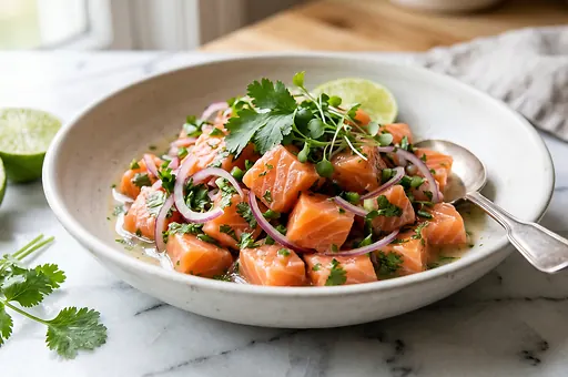 Lime and Salmon Ceviche