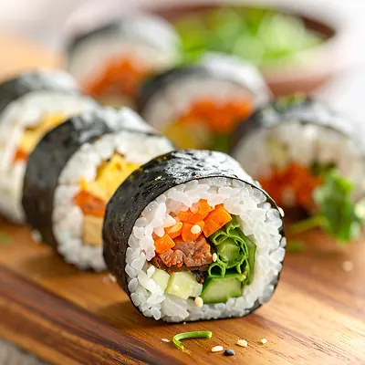 Kimbap - koreańskie rolki ryżowe