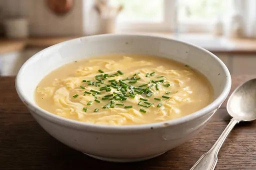 Semolina soup with egg