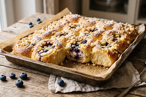 Blueberry buns with quark