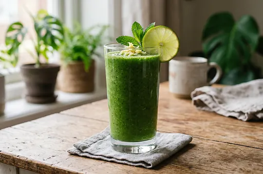 Zielone smoothie detoksykujące ze szpinakiem