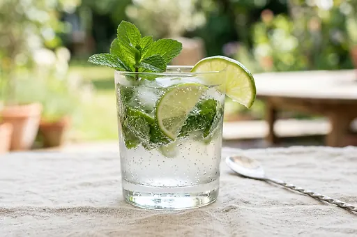 Bezalkoholowe mojito z miętą