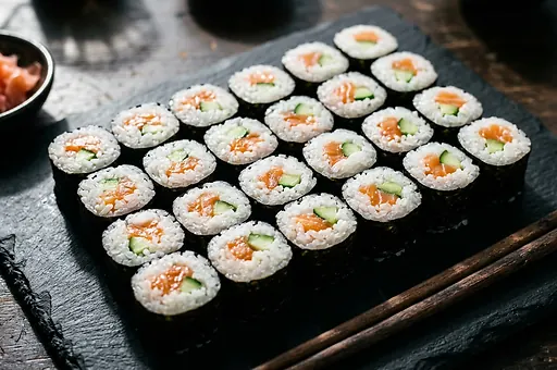 Hosomaki s lososom a uhorkou
