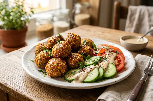 Tradycyjny falafel z ciecierzycy
