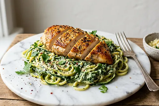 Creamy Chicken with Spinach