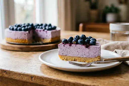 No-bake blueberry cheesecake