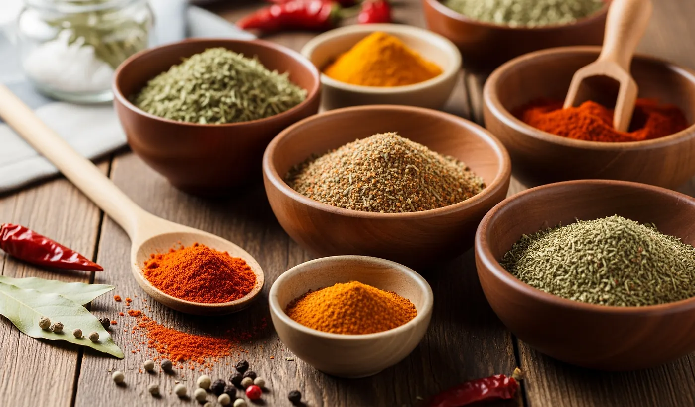 Homemade seasoning blends for meat, vegetables, and grilling that add a more intense flavor to dishes