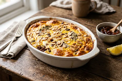 Traditional South African bobotie made from ground beef