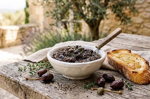 Tapenade z czarnych oliwek po prowansalsku
