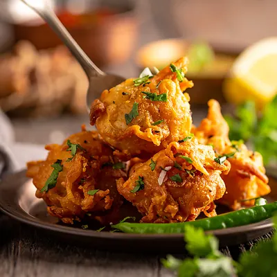 Pakora - indyjskie smażone kawałki warzyw