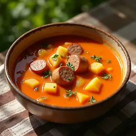 Zupa frankfurcka - sycąca zupa z parówkami
