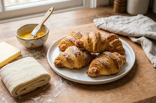 Homemade croissants