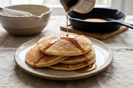Fluffy American pancakes