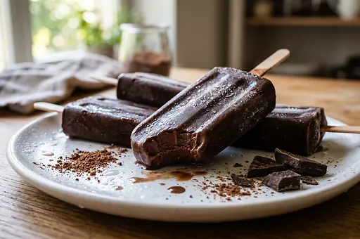 Chocolate fudge popsicles
