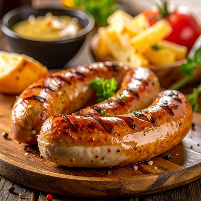 Bratwurst - niemiecka grillowana kiełbasa