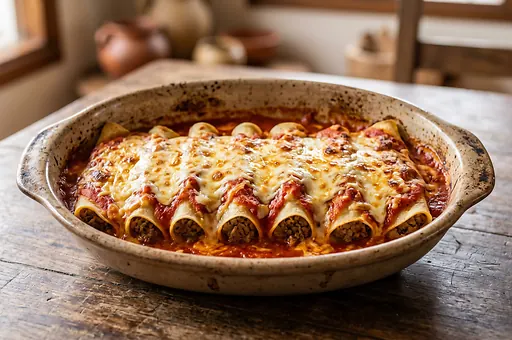 Canelones de carne urugwajskie zapiekane naleśniki