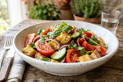 Panzanella, toskánský chlebový salát