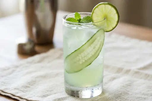 Cucumber Cooler with Cucumber and Lime
