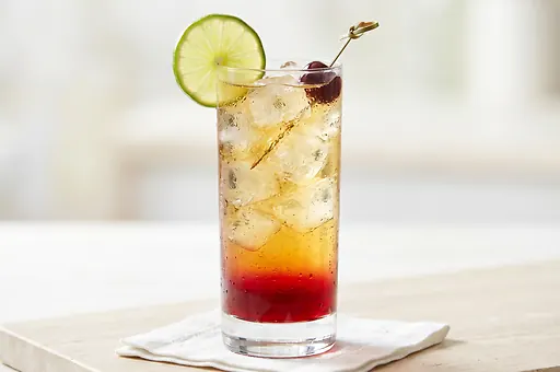 Shirley Temple with Ginger Ale and Grenadine