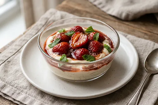 Pečené jahody s vanilkovým mascarpone