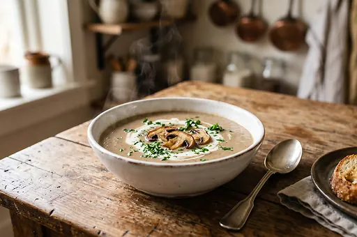 Creamy mushroom soup