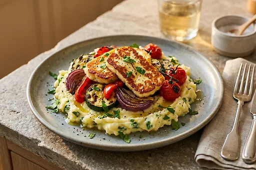 Grilled Vegetables with Halloumi