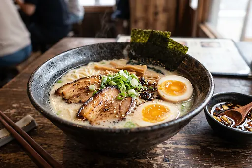Tonkotsu ramen with chashu