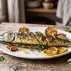 Grilled Mackerel with Mediterranean Herbs and Lemon