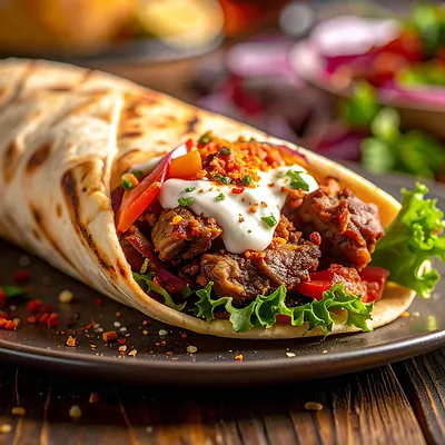 Döner kebab - mięso z pionowego rożna