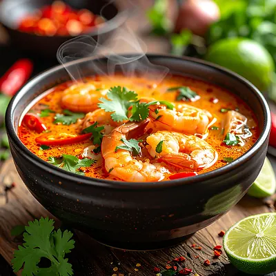Tom Yum Goong - pikantní krevetová polévka