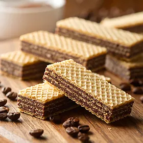 Wafle kawowe